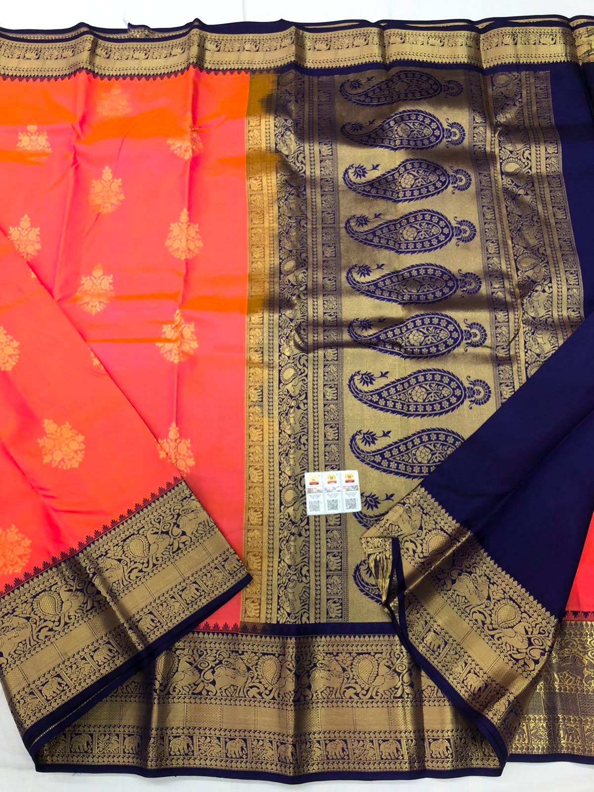 Kanchipuram Pure Silk Saree Bridal Kanjivaram Sari SPK300