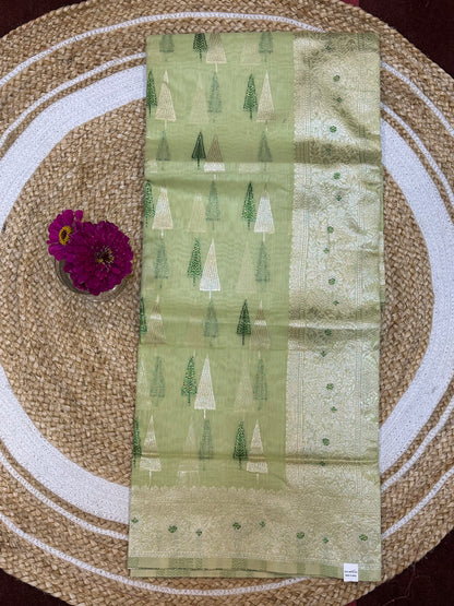 Green Casual Sari Indian Saree S34