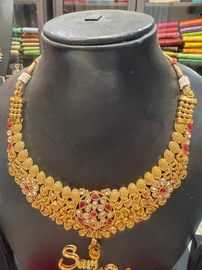 Indian Jewellery set Brass Necklace with Earrings N9