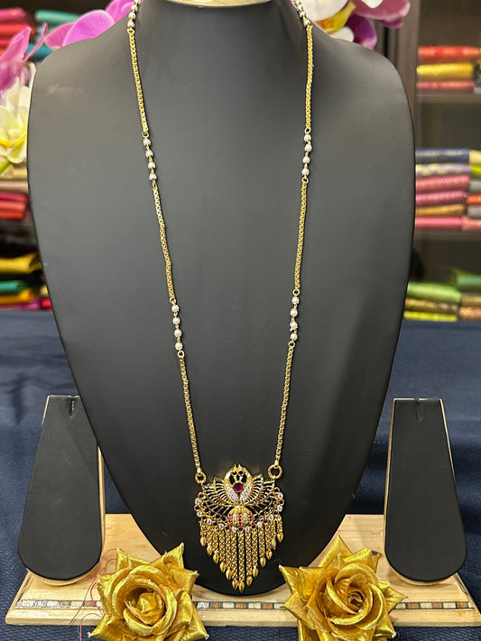 Impon Indian Necklace Pearls Pathakkam N17