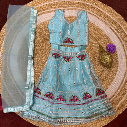 20” Size Age 2 Pink Indian Lehenga Pavadai Sattai Skirt Top G74 Col 2