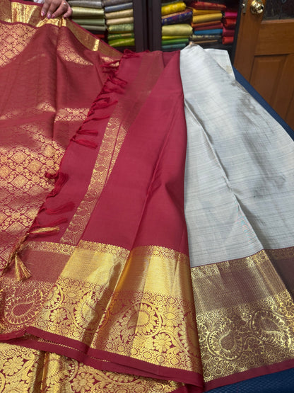 Kanchipuram Pure Silk handloom Saree Indian Kanjivaram Sari SPK362