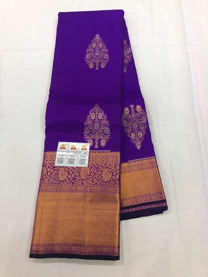 Kanchipuram Pure Silk Saree Bridal Indian Kanjivaram Sari SPK342