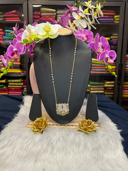 Impon Indian Necklace Multi Lotus Pathakkam Haram N23