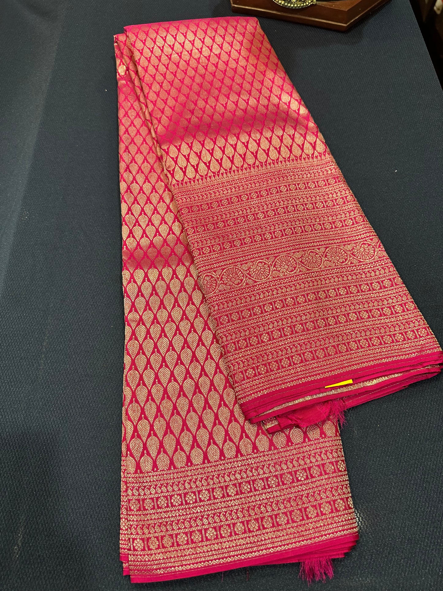Kerala style Kanchipuram Pure Silk Pink Saree Matt Zari Kanjivaram Sari| SPK126