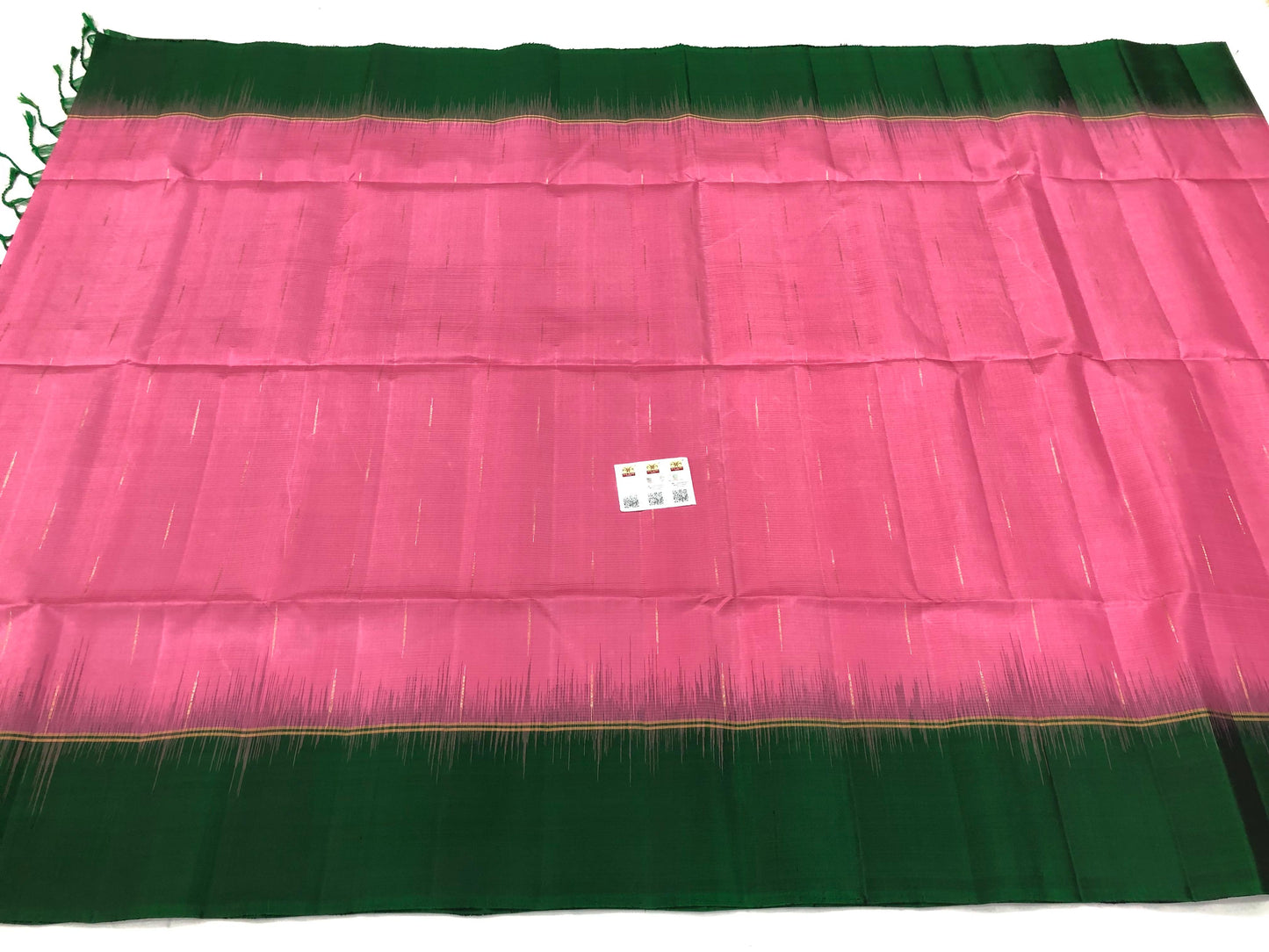 Kanchipuram Pattu Soft Silk Saree Pure Silk Bridal Sari Pink | SS8