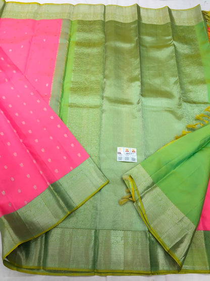 Kanchipuram Pure Silk Saree Bridal Indian Kanjivaram Sari SPK341