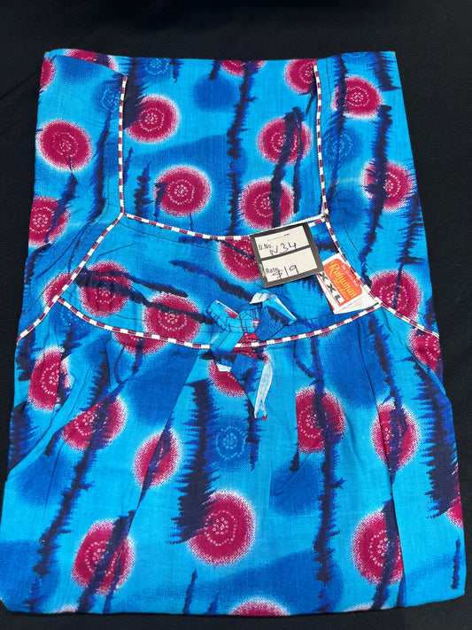 Free size Indian Cotton Nighty Nightgown NI34