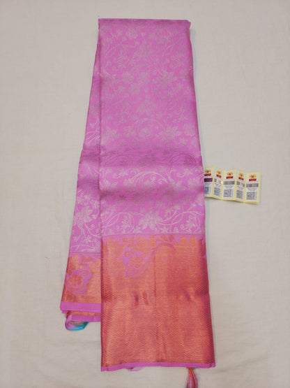 Bridal Kanchipuram Pure Silk Saree Pink Kanjivaram Sari| SPK117