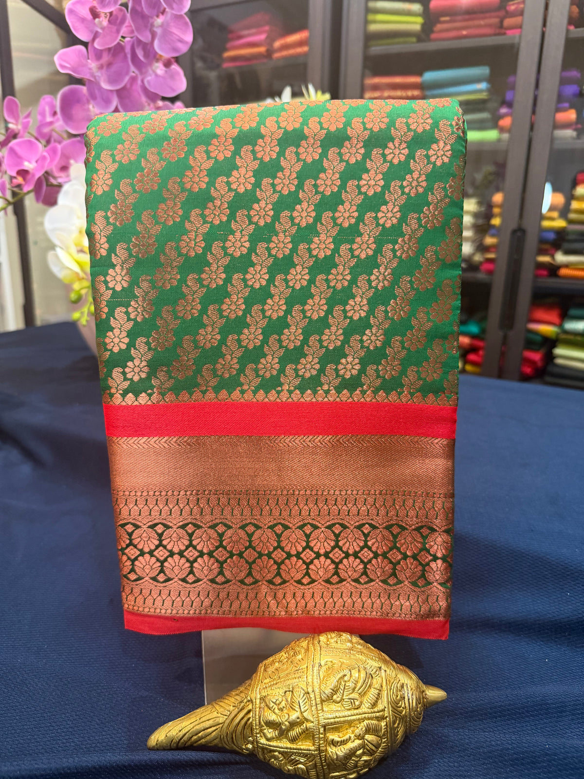 Sari Indian Bollywood Art Silk Emerald Green Diwali Saree Z13 Col 5