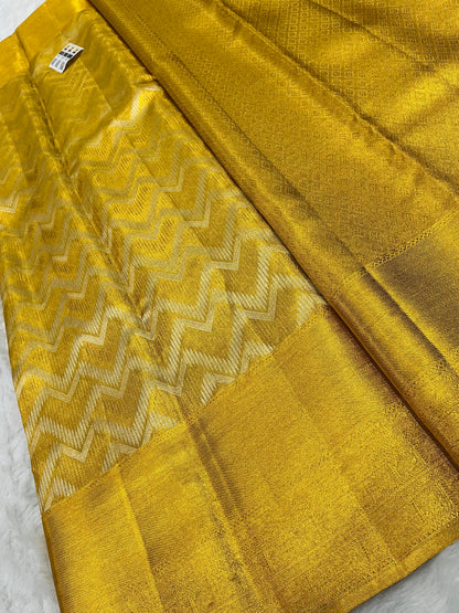 Bridal Tissue Kanchipuram Pure Silk Saree Kanjivaram Sari SPK470