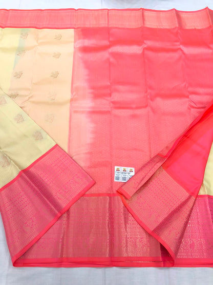 Kanchipuram Pure Silk Saree Bridal Indian Kanjivaram Sari SPK311