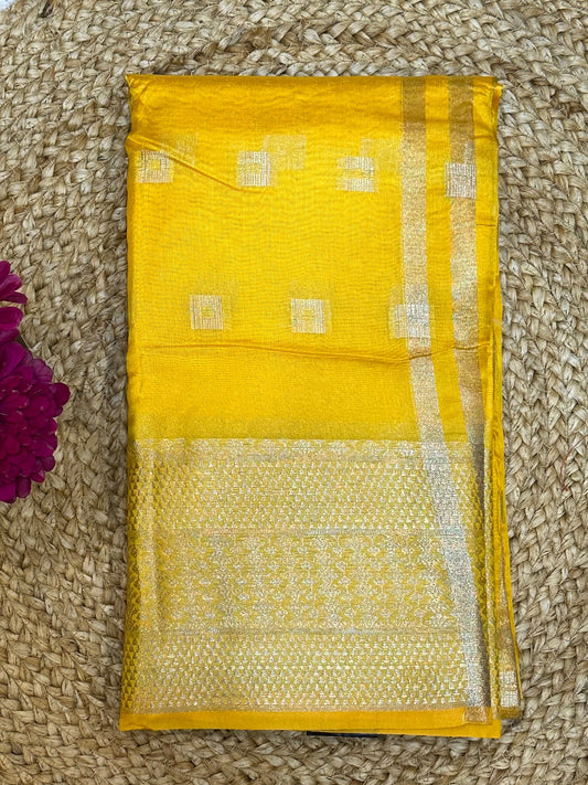 Yellow Sari Indian Saree S21