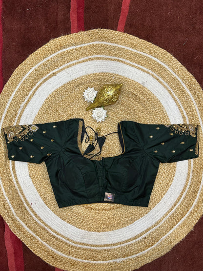 36” Small size Aari Worked Sari Blouse Indian Saree Black B218