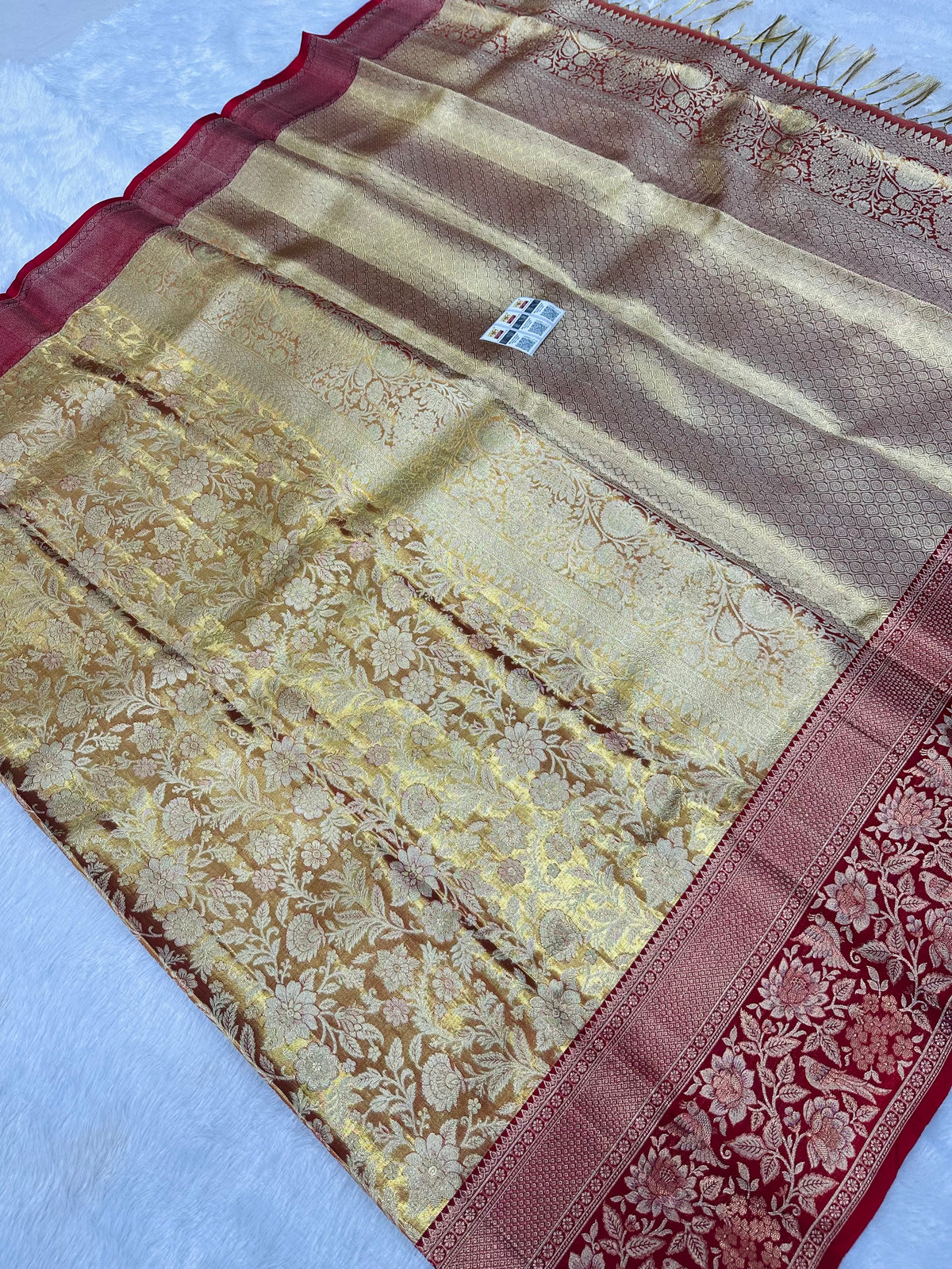 Bridal Tissue Kanchipuram Pure Silk Saree Kanjivaram Sari SPK471