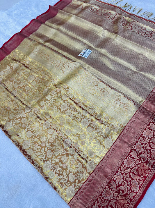 Bridal Tissue Kanchipuram Pure Silk Saree Kanjivaram Sari SPK471
