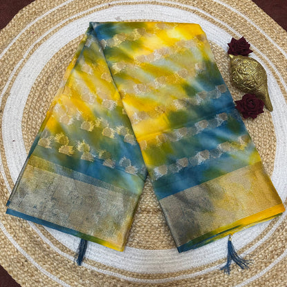 Sari Indian Fancy Casual wear Organza Banarasi Saree SAR6