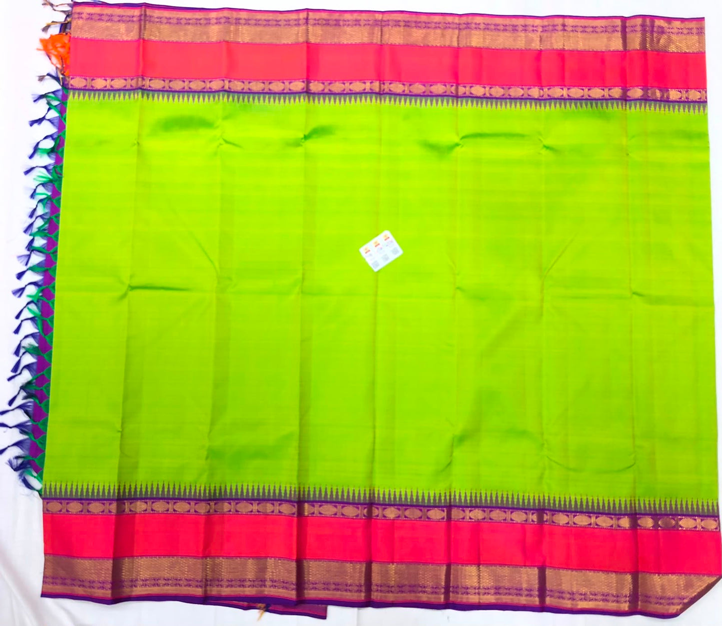 Retta Petta Kanchipuram Pure Silk Saree Bridal Kanjivaram Sari SPK294