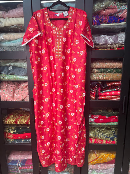 Free size Indian Cotton Nighty Nightgown NI8