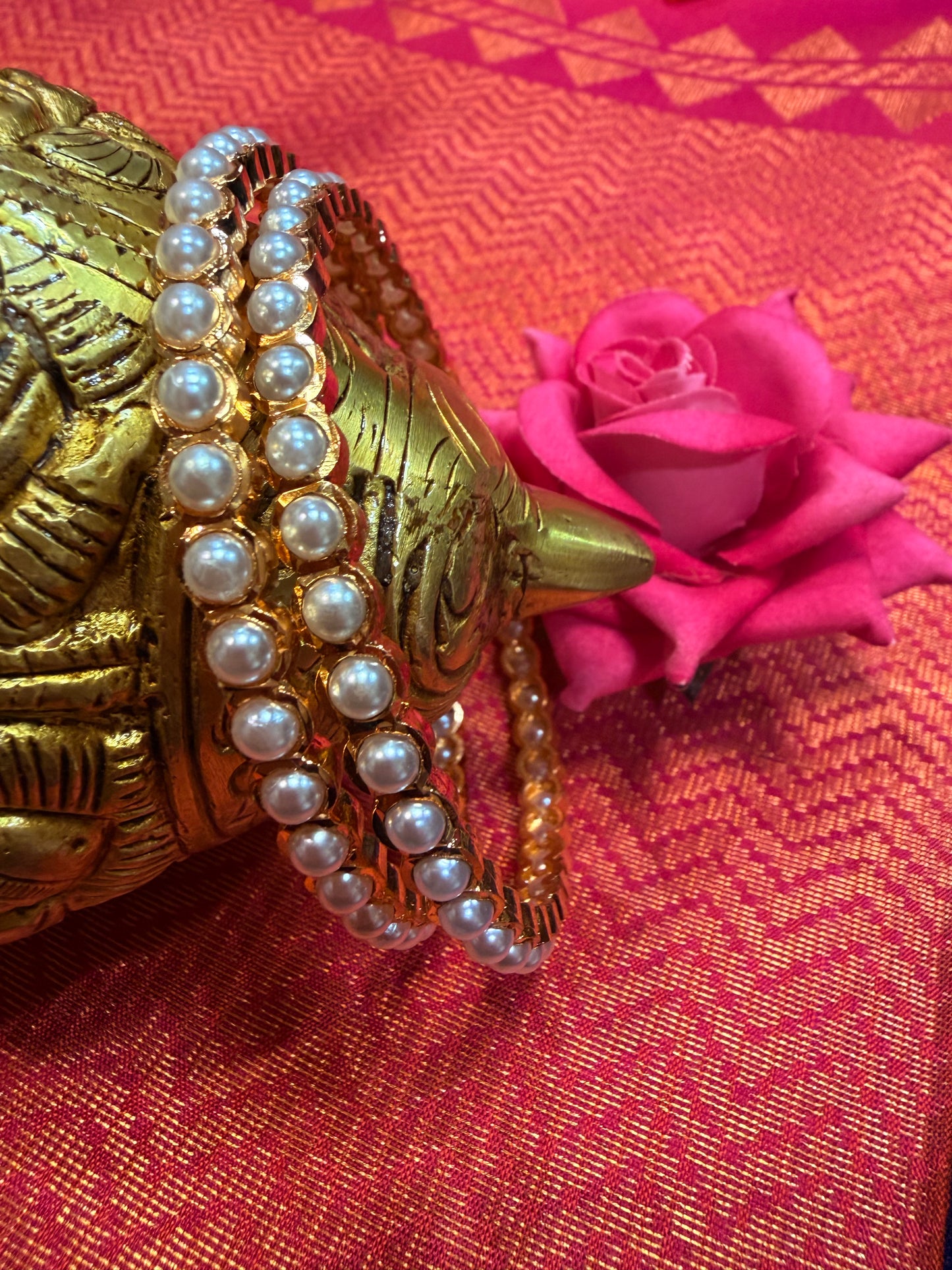 Impon Indian Jewellery Pearl Bangles bracelets Churra B7