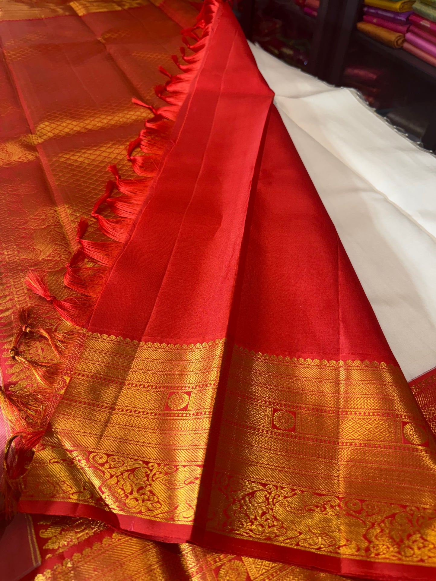 2g Gold Korvai Kanchipuram Pure Silk Saree Kanjivaram Sari| SPK202