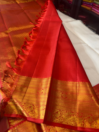 2g Gold Korvai Kanchipuram Pure Silk Saree Kanjivaram Sari| SPK202