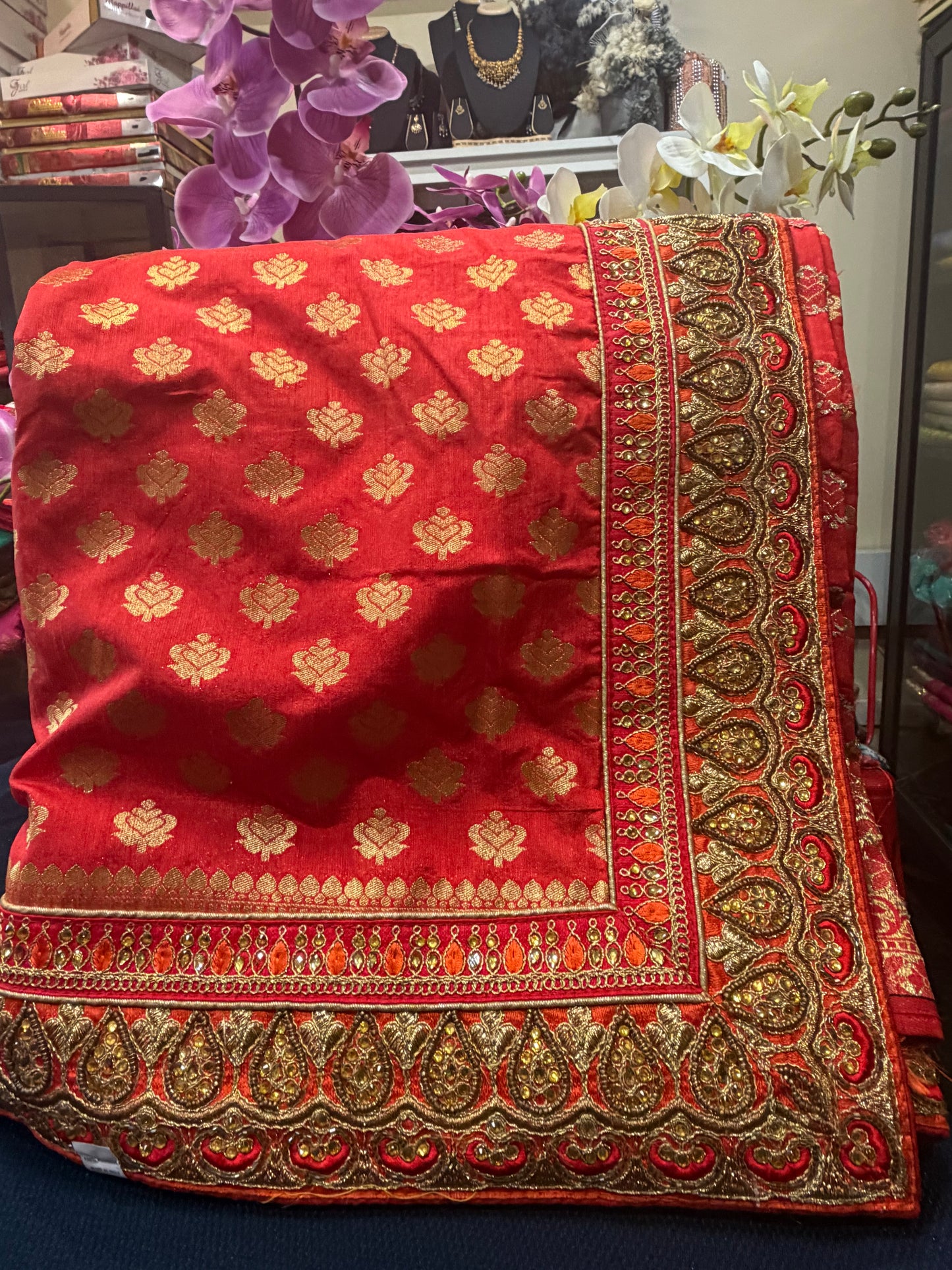 Sari Indian Fancy Party wear Saree Yellow SAR5