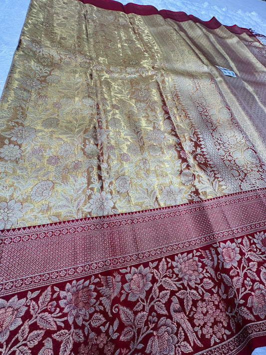Bridal Tissue Kanchipuram Pure Silk Saree Kanjivaram Sari SPK471