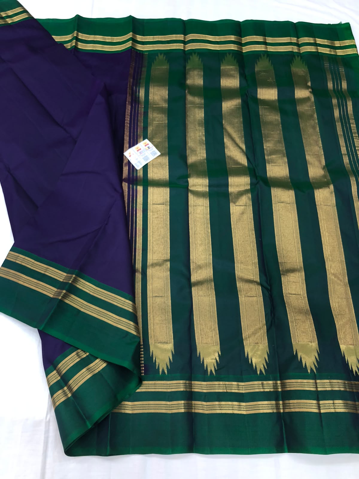 Vintage Kanchipuram Pure Silk Saree Bridal Indian Kanjivaram Sari SPK318