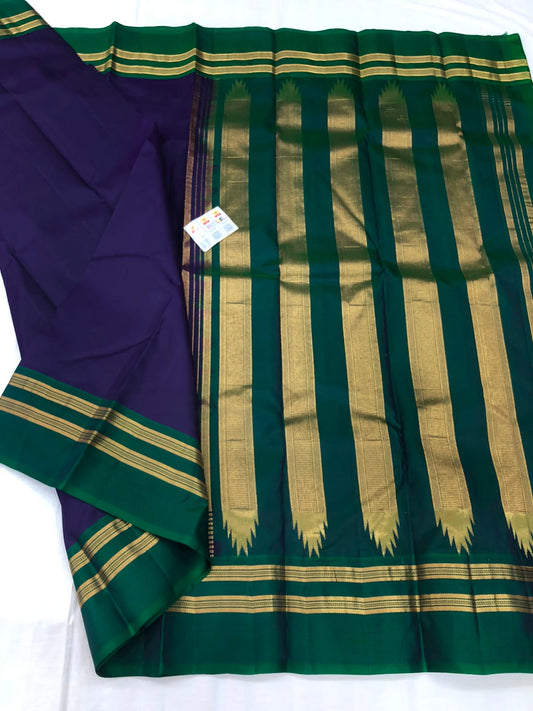Vintage Kanchipuram Pure Silk Saree Bridal Indian Kanjivaram Sari SPK318