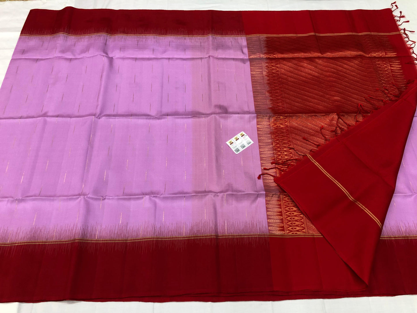 Kanchipuram Pattu Soft Silk Saree Pure Silk Bridal Sari Red | SS12