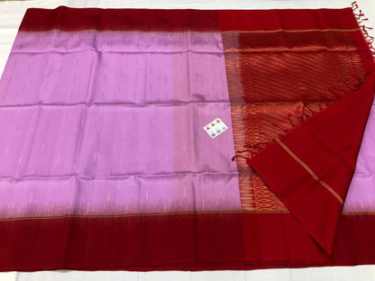 Kanchipuram Pattu Soft Silk Saree Pure Silk Bridal Sari Red | SS12