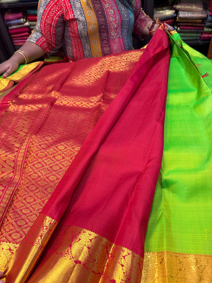 Kanchipuram Pure Silk Saree Bridal Kanjivaram Sari SPK280