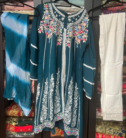 42” Indian Pakistani Suit Salwar Kameez Blue SS29