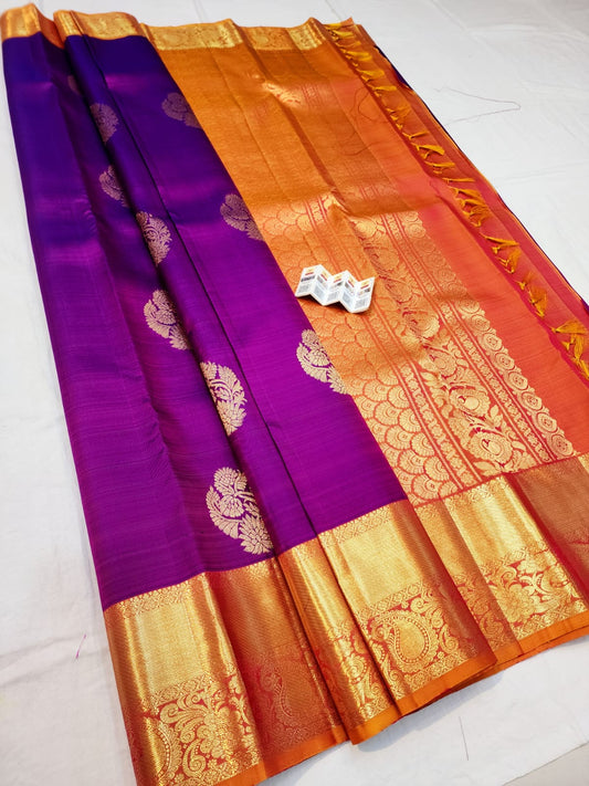Kanchipuram Pure Silk Saree Bridal Kanjivaram Sari SPK276