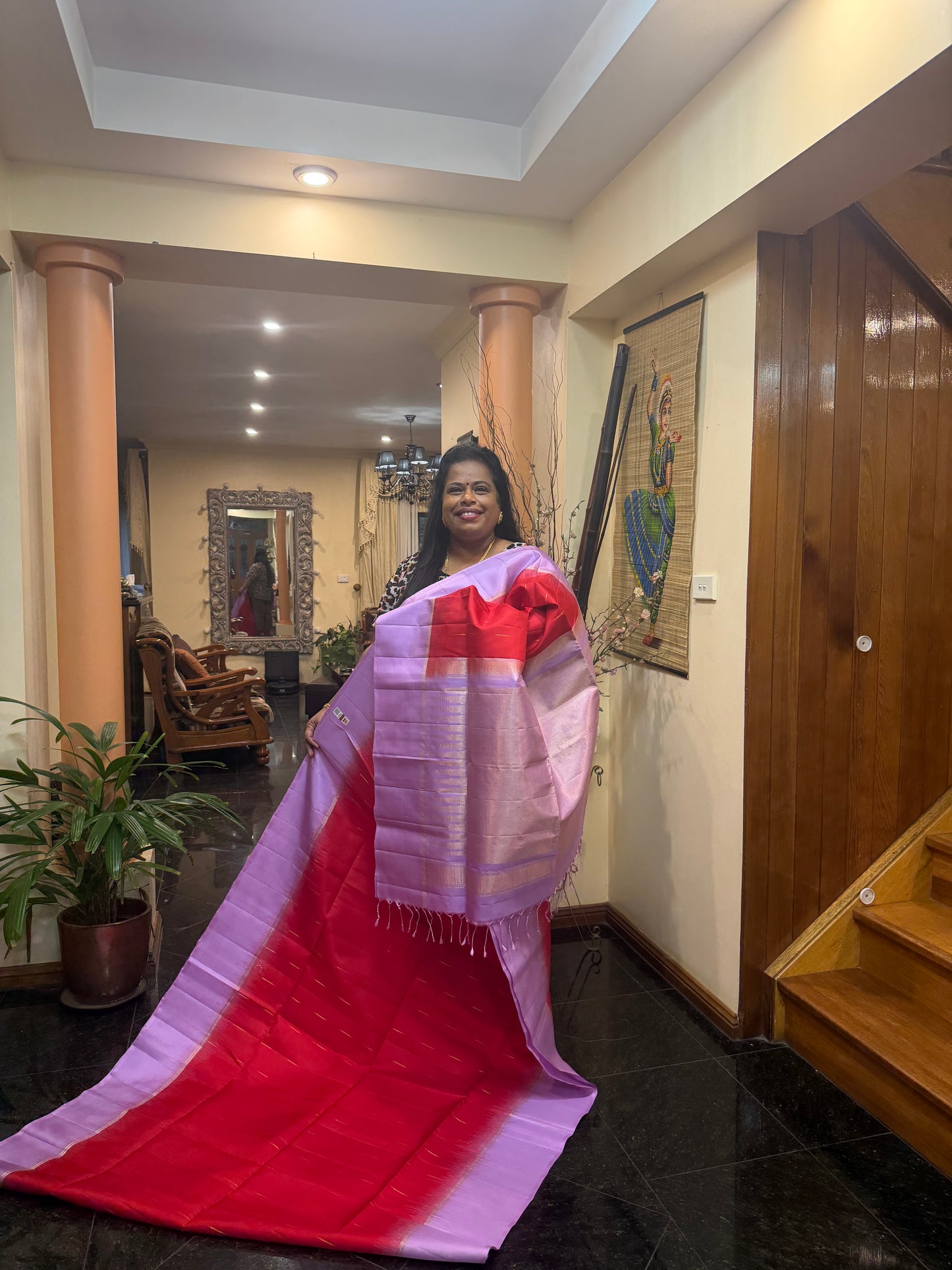 Kanchipuram Pattu Soft Silk Saree Pure Silk Bridal Sari Red | SS11