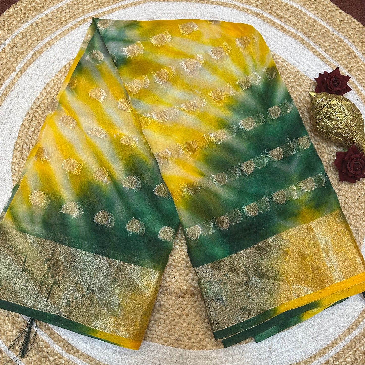 Sari Indian Fancy Casual wear Organza Banarasi Saree SAR6