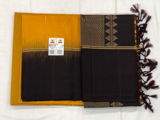 Pattu Soft Silk Indian Saree Pure Silk Sari Yellow SS52