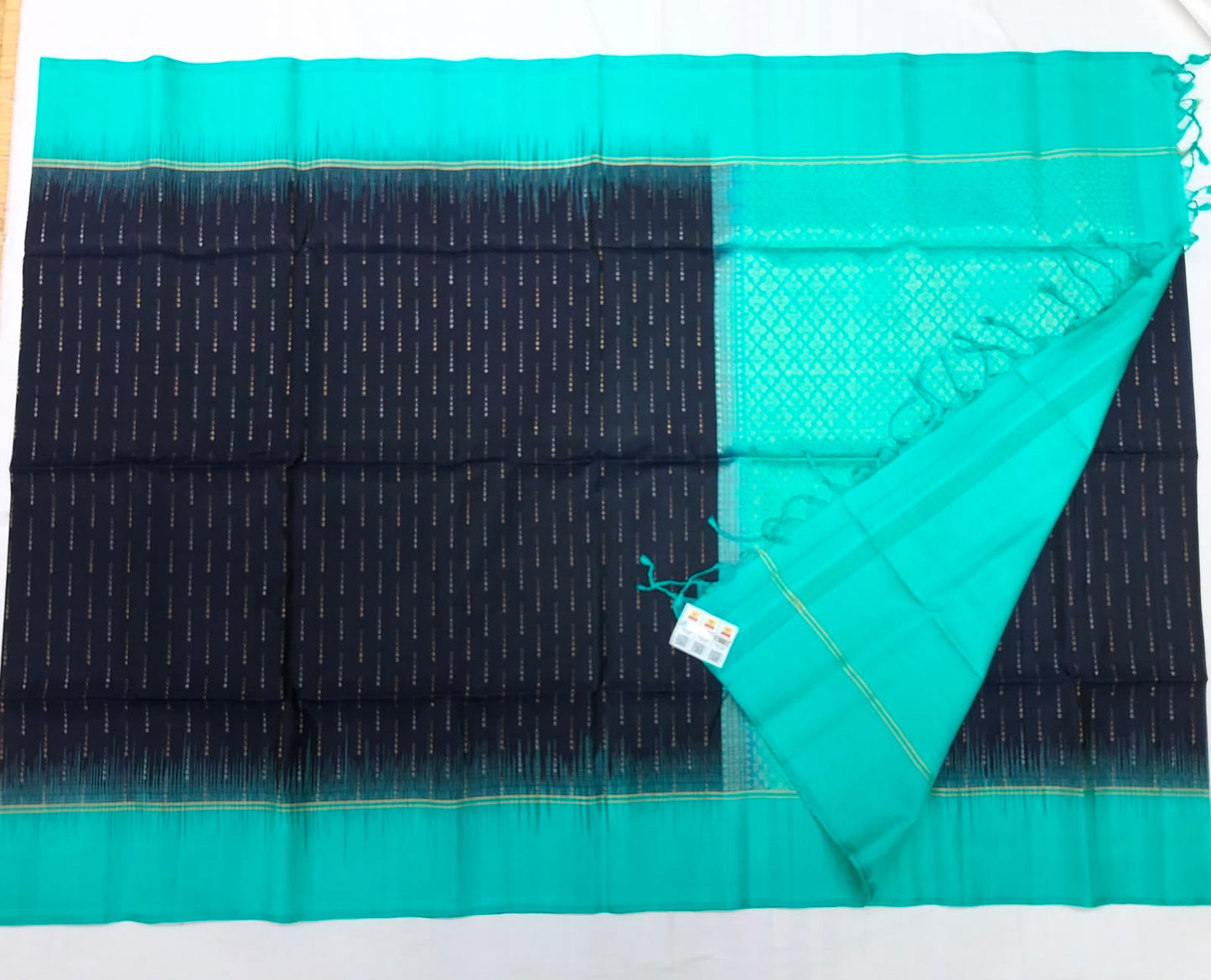 Kanchipuram Pattu Soft Silk Indian Saree Pure Silk Sari Blue SS33