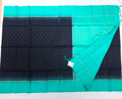 Kanchipuram Pattu Soft Silk Indian Saree Pure Silk Sari Blue SS33