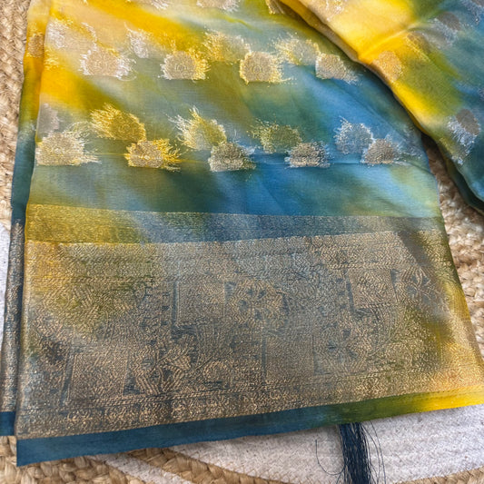 Sari Indian Fancy Casual wear Organza Banarasi Saree SAR6