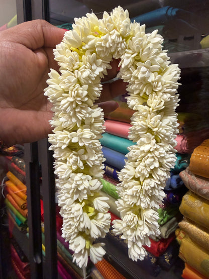 Double Mullai Poo Natural Looking Handmade Jasmine Flower Gajra G11