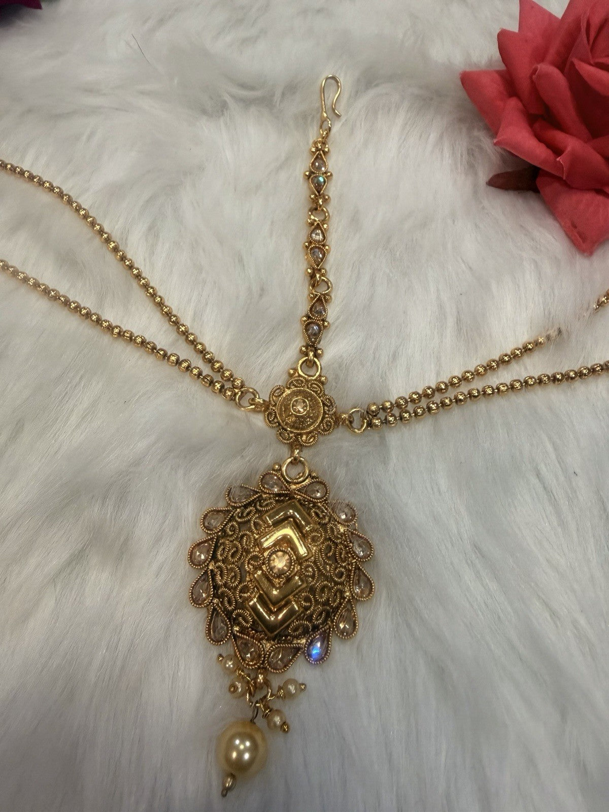 Maang tikka Damini Utchvari Hair Accessories Indian Jewellery T002