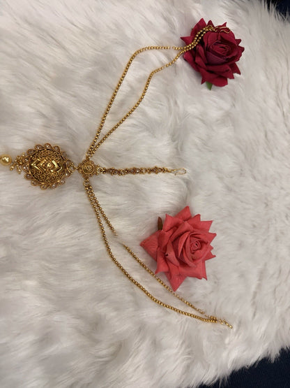 Maang tikka Damini Utchvari Hair Accessories Indian Jewellery T002