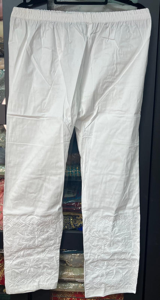 Small to Large Indian size stretchable White Pants P2