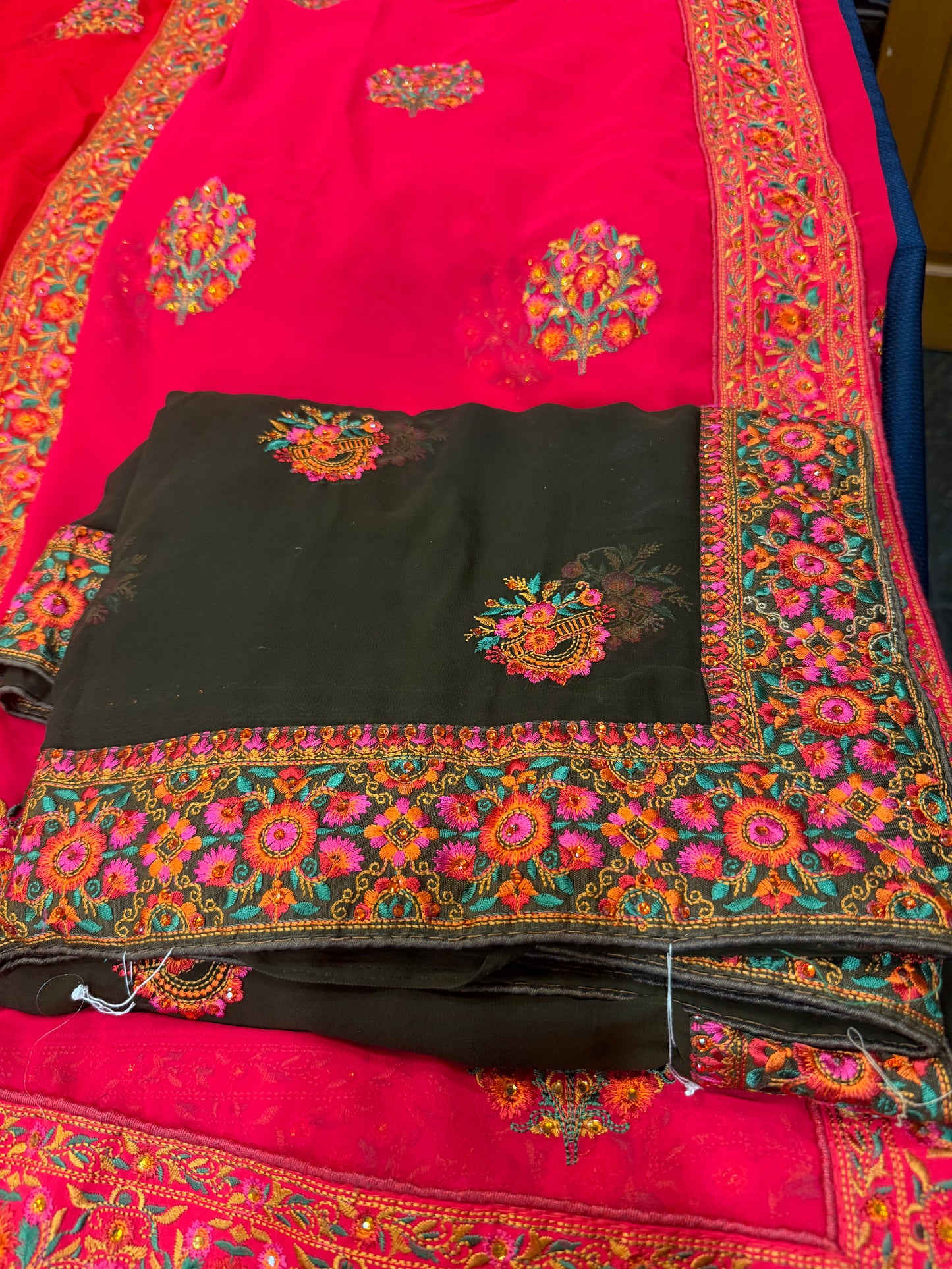 Georgette Sari Indian Fancy Party wear Saree SAR2