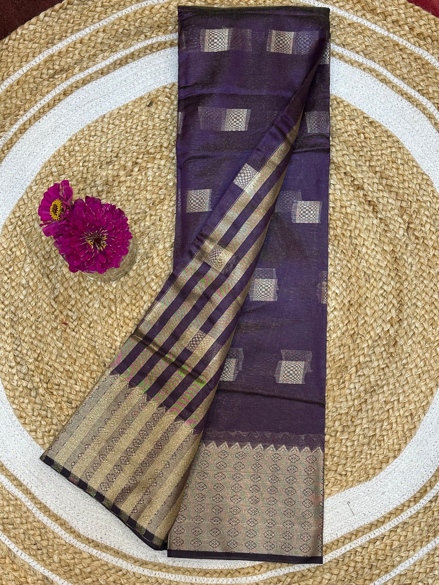 Purple Sari Indian Saree S42
