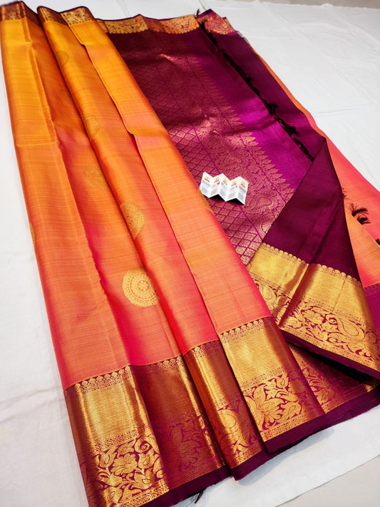 Kanchipuram Pure Silk Saree Bridal Kanjivaram Sari SPK274