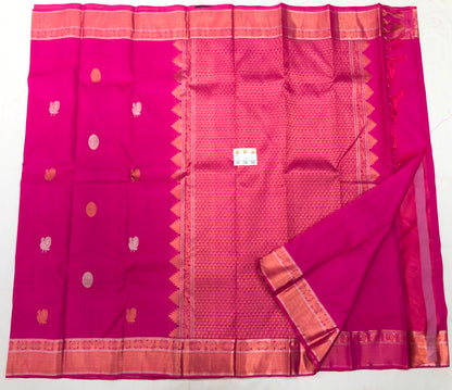 Kanchipuram Pure Silk Saree Bridal Indian Kanjivaram Sari SPK314