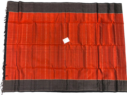 Kanchipuram Pattu Soft Silk Indian Saree Pure Silk Sari Rusty Orange SS31